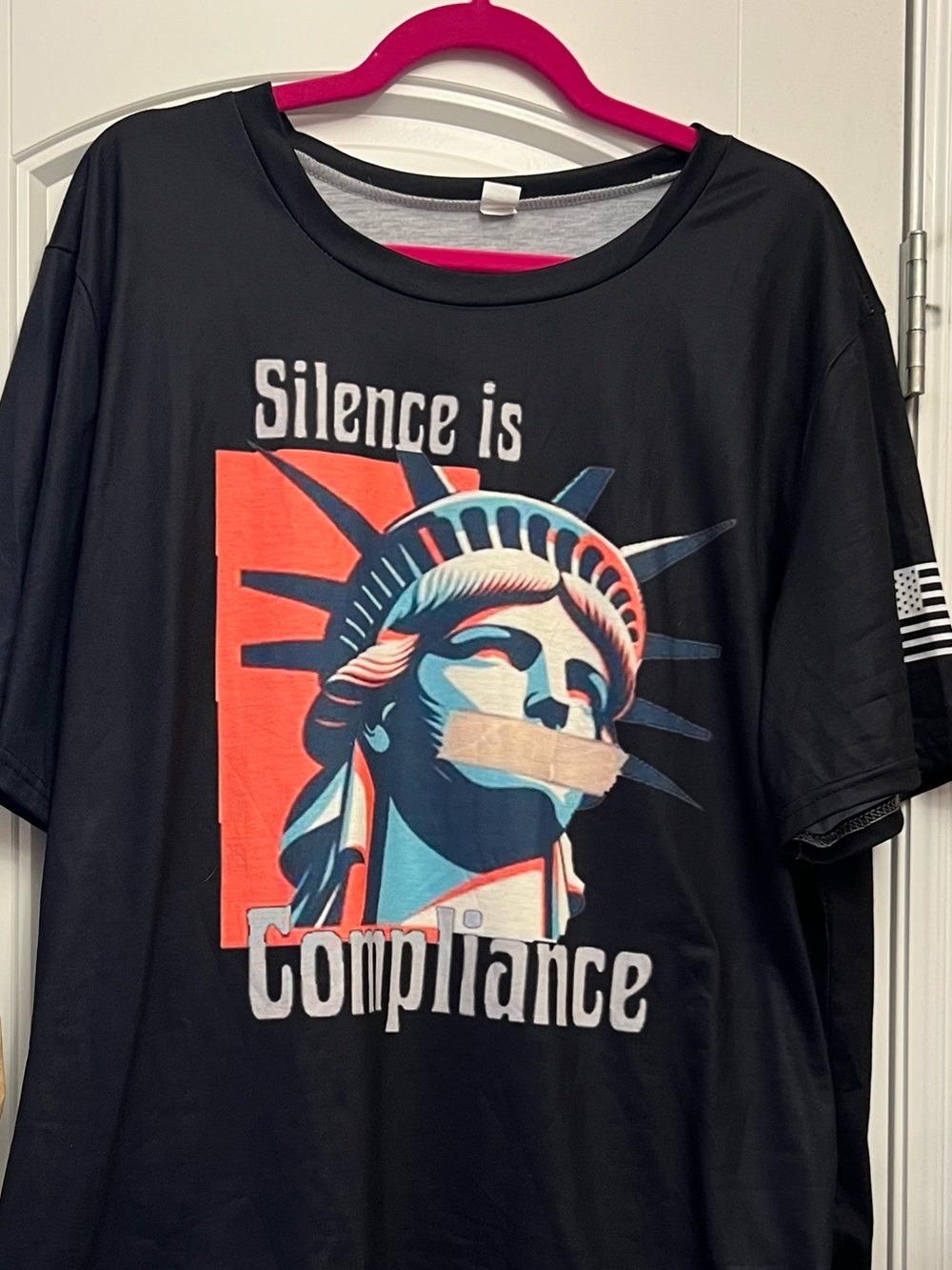 Silence Is Compliance Graphic Tee - Black